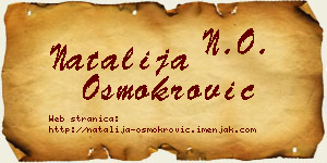 Natalija Osmokrović vizit kartica